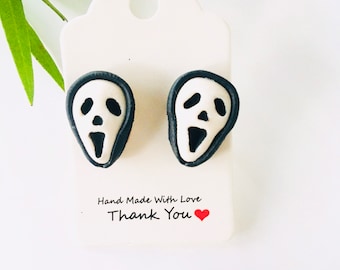 Handgemachte Halloween-Geist-Ohrringe, gruselige Ohrringe, Halloween-Ohrringe, Geist-Ohrringe, Halloween-Schmuck, Geschenke für Halloween-Liebhaber