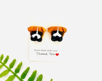 Handmade Boxer Earrings, Boxer Gifts, Mothers Day Gift, Dog Gifts, Dog Earrings, Dog Mom, Christmas gifts, Boxer Jewelry, Personalized gift