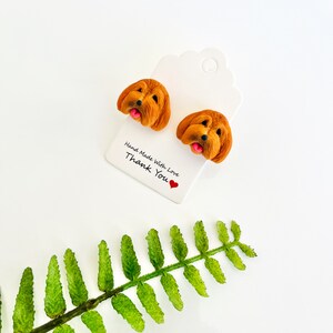Labradoodle Dog Earring, Polymer Clay Labradoodle Jewelry, Cute Dog Lover Gift, Unique Pet Earring for Dog Lover, Handmade Labradoodle Charm