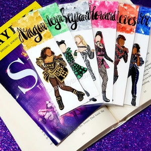 Six: The Musical Inspired Handmade Watercolor Broadway Bookmarks, Abbey Mueller, Sam Pauly, Andrea Macasaet