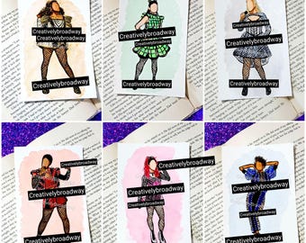 Six: The Musical Inspired Broadway/West-End Handmade Watercolour Paintings, 5x7 Art Prints