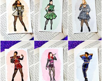 Six: The Musical Inspired Broadway/West-End Handmade Watercolour Paintings, 5x7 Art Prints