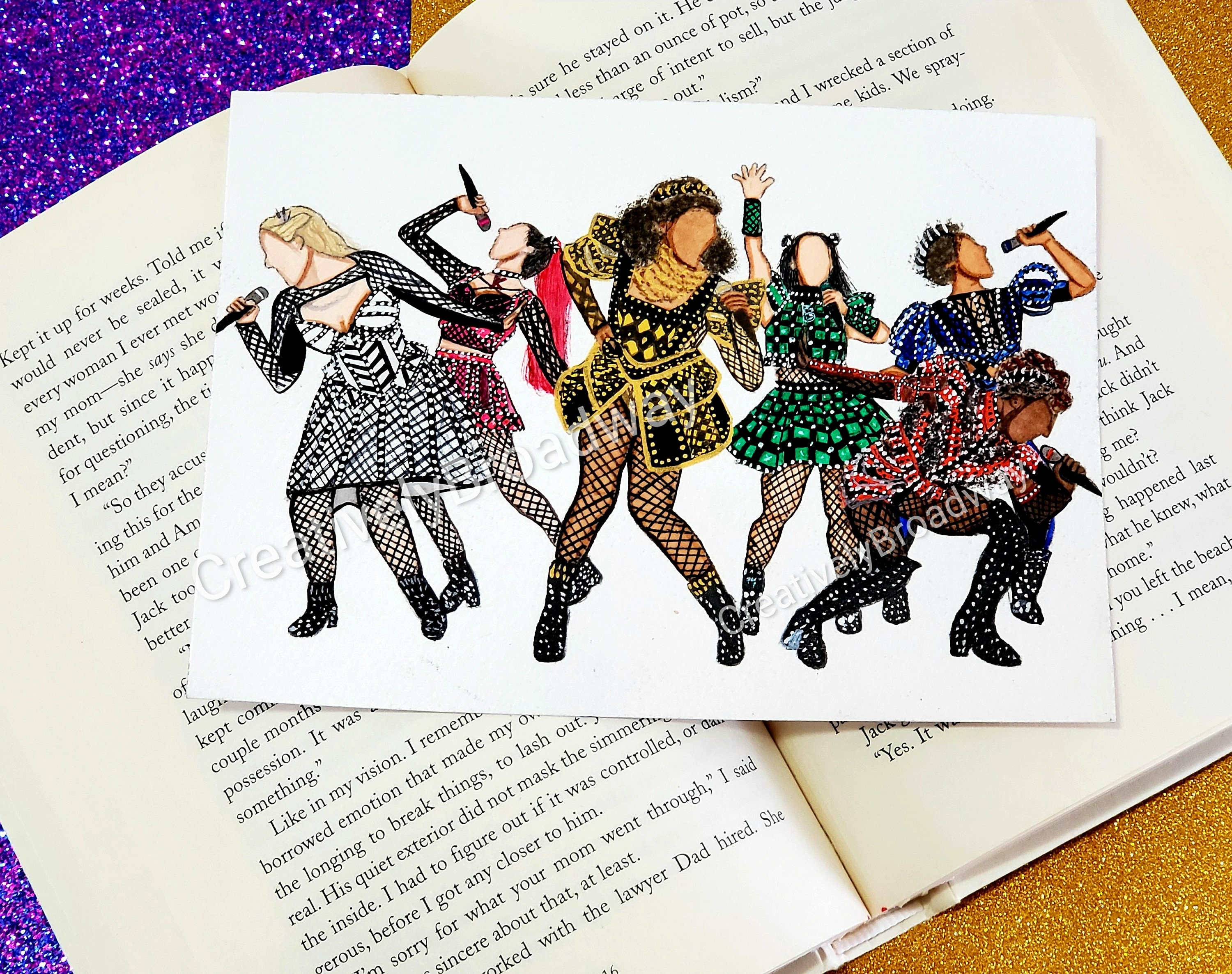 Six: the Musical Inspired Broadway Handmade Watercolor Painting