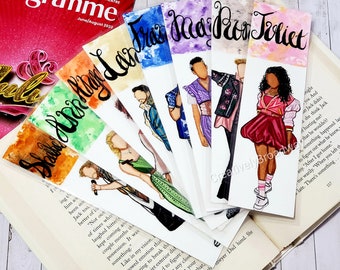 And Juliet Inspired Handmade Watercolor Broadway Bookmarks