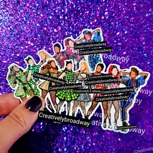 Pegatina holográfica de Broadway hecha a mano de Six: The Musical