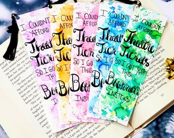 Handmade Holiday Musical Theatre Inspired Watercolor Broadway Bookmarks Stocking Stuffers/Christmas Gifts