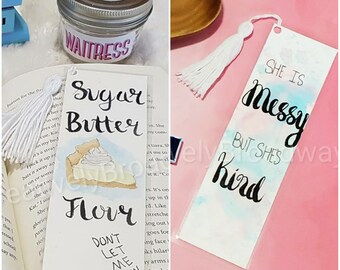 Waitress: The Musical Inspired Handmade Watercolor Broadway Bookmarks With Quotes