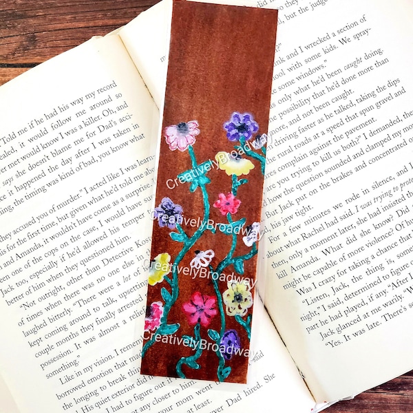 Music Artist inspired handmade watercolour bookmark, surprise song piano