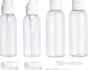 10 bidons de liquide rechargeables étanches, bouteilles, produits de toilette - Bouteilles approuvées par la TSA pour les voyages aériens