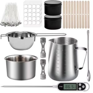 Candle Making Kit Stainless Steel Wax Melting Candle Maker Pot Tools