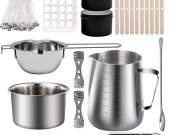 Candle Making Kit Stainless Steel Wax Melting Candle Maker Pot Tools