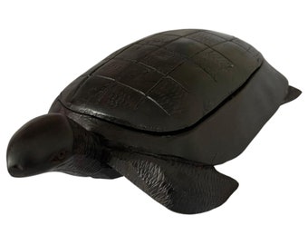 Tartaruga tartaruga Africa Set regalo in legno per gioielli, realizzato a mano