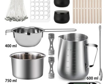 Candle Making Kit Stainless Steel Wax Melting Candle Maker Pot Tools