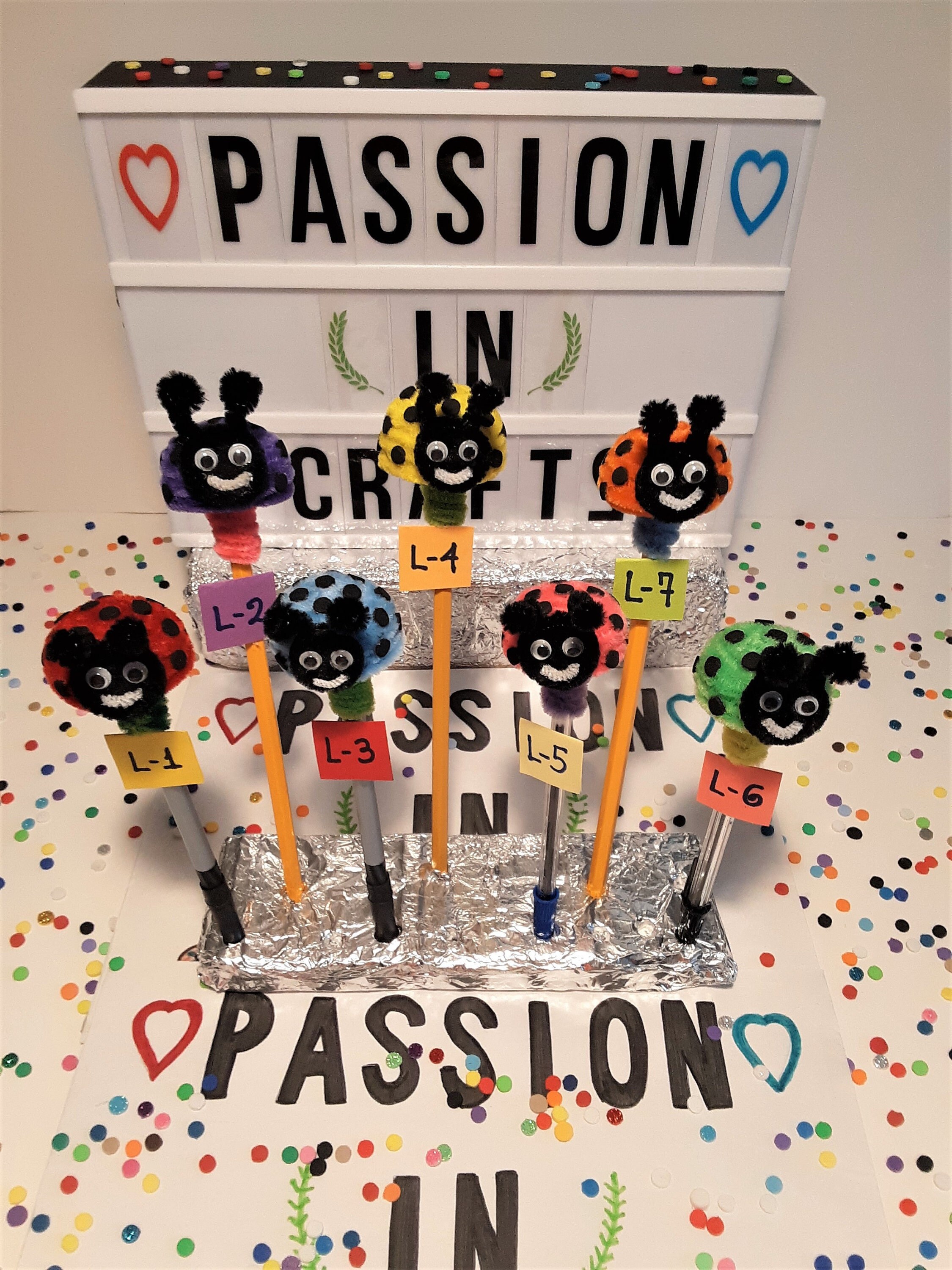 Pen and Pencil Toppers/back to School/ladybug Pencil Toppers/boy & Girl