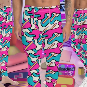 Men&#39;s Memphis Fashion Leggings: Retro Harajuku Meggings
