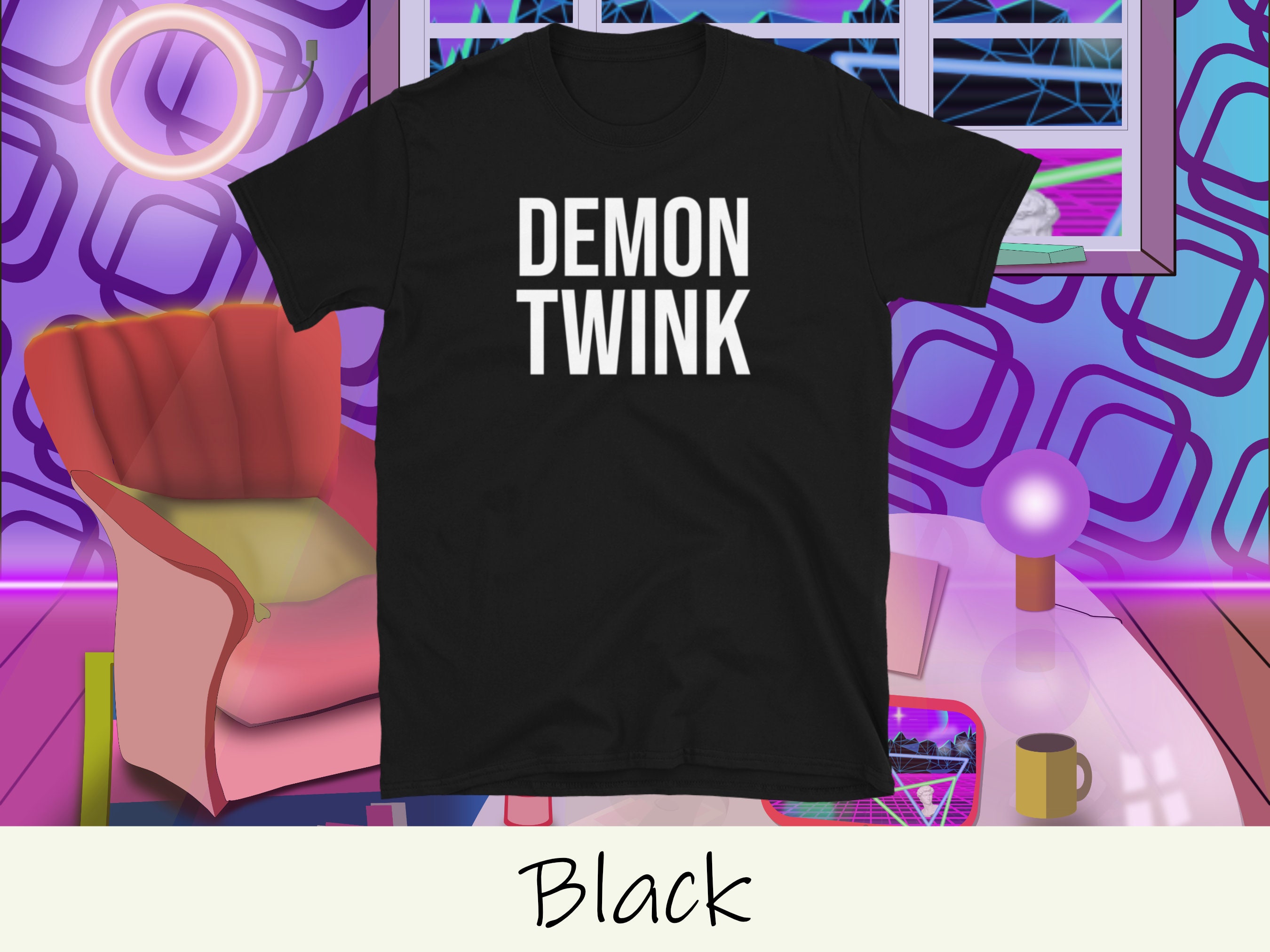 Demon Twink Short-Sleeve Unisex T-Shirt, LGBT Meme Tee, Gay Pride