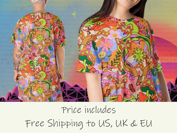 70s t shirt dress 70s T-Shirt Dress Sewing Pattern Mini Maxi Pullover Dress LOVE Turtle Smiley Face Applique Transfers Simplicity 9917 Bust 31 Vintage Pattern
