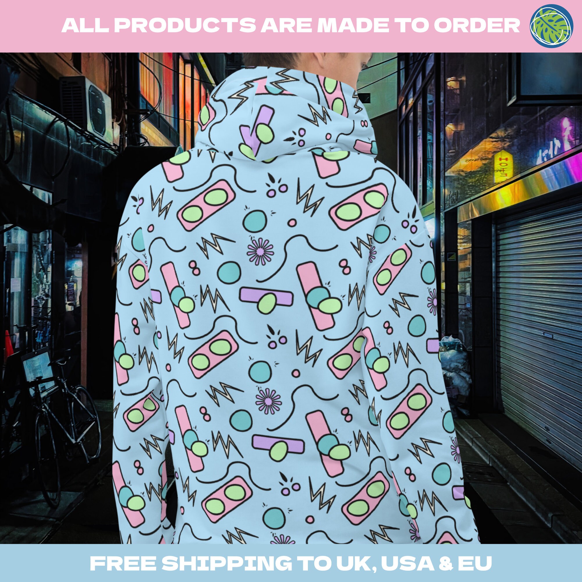 Kawaii pastel hoodie hot sale