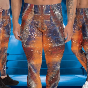 Grunge Union Jack Leggings: Men&#39;s British Punk Wrestling Tights