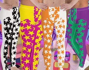 Men&#39;s Stars Print Leggings: Rave Fashion Yoga Pants