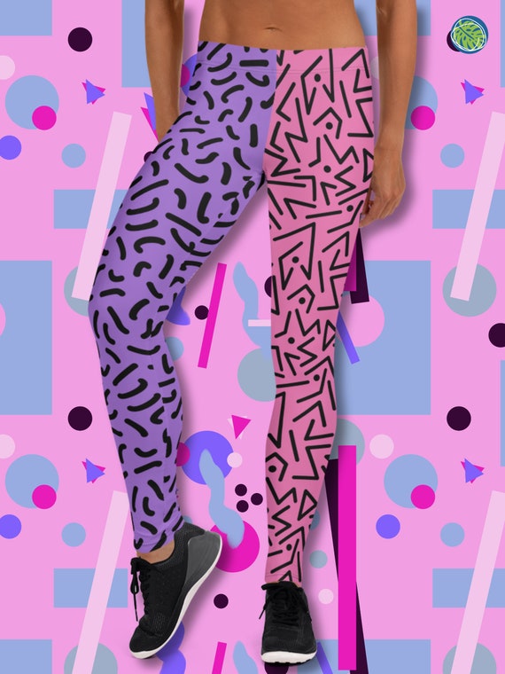 Patterned Women's Capri Yoga Leggings  80s Memphis Geometric –  BillingtonPix