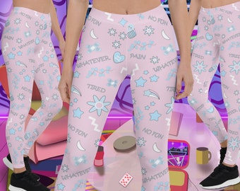 Menhera Kei Leggings: Pastel Goth Yami Kawaii Introvert Pants