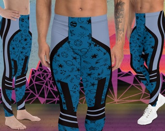 Mens Leggings, Sports Tights, BJJ Grappling Spats, Pro Wrestling Gear, Running Pants, Dance Tights, Jogging Pants for Guys, Fashion Meggings