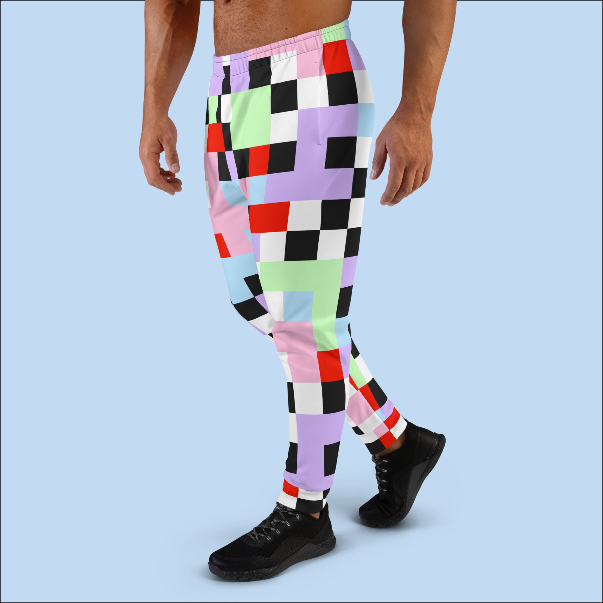 Checkerboard joggers hot sale mens