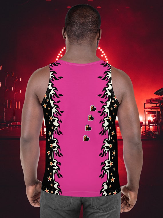 Neoncore Pink Skull Tank Top: Pro Wrestling Style Gym Vest - Etsy