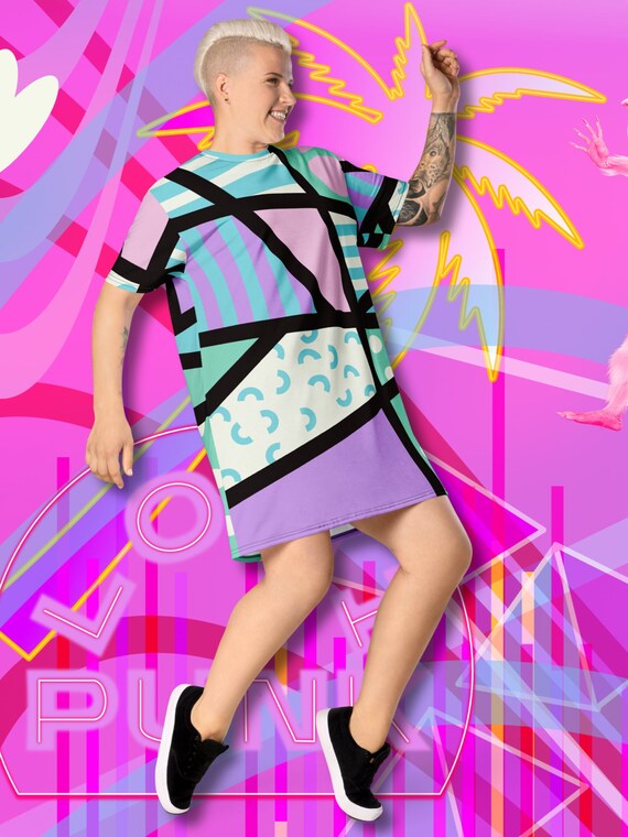 kawaii t shirt dress NGOrder Curve Kawaii T-shirt Dress