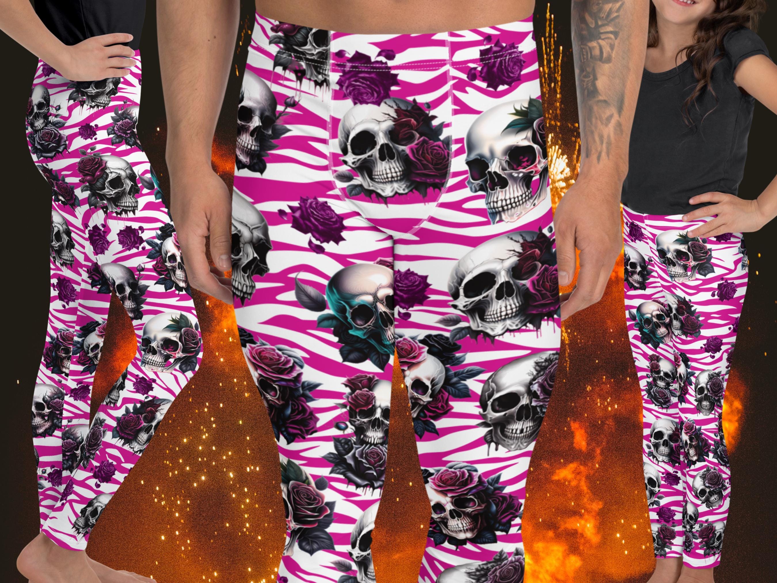 【MEDIA82】 Candy Skull Tights (Pink) Super Wormhole – Bubble Gum Pink Tights | Maison Soksi