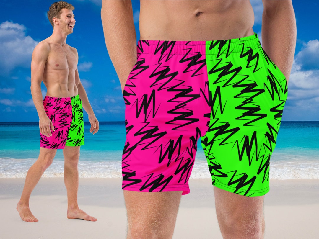 Mens Swim Trunks Neoncore Pro Wrestling Style Beach Fashion - Etsy