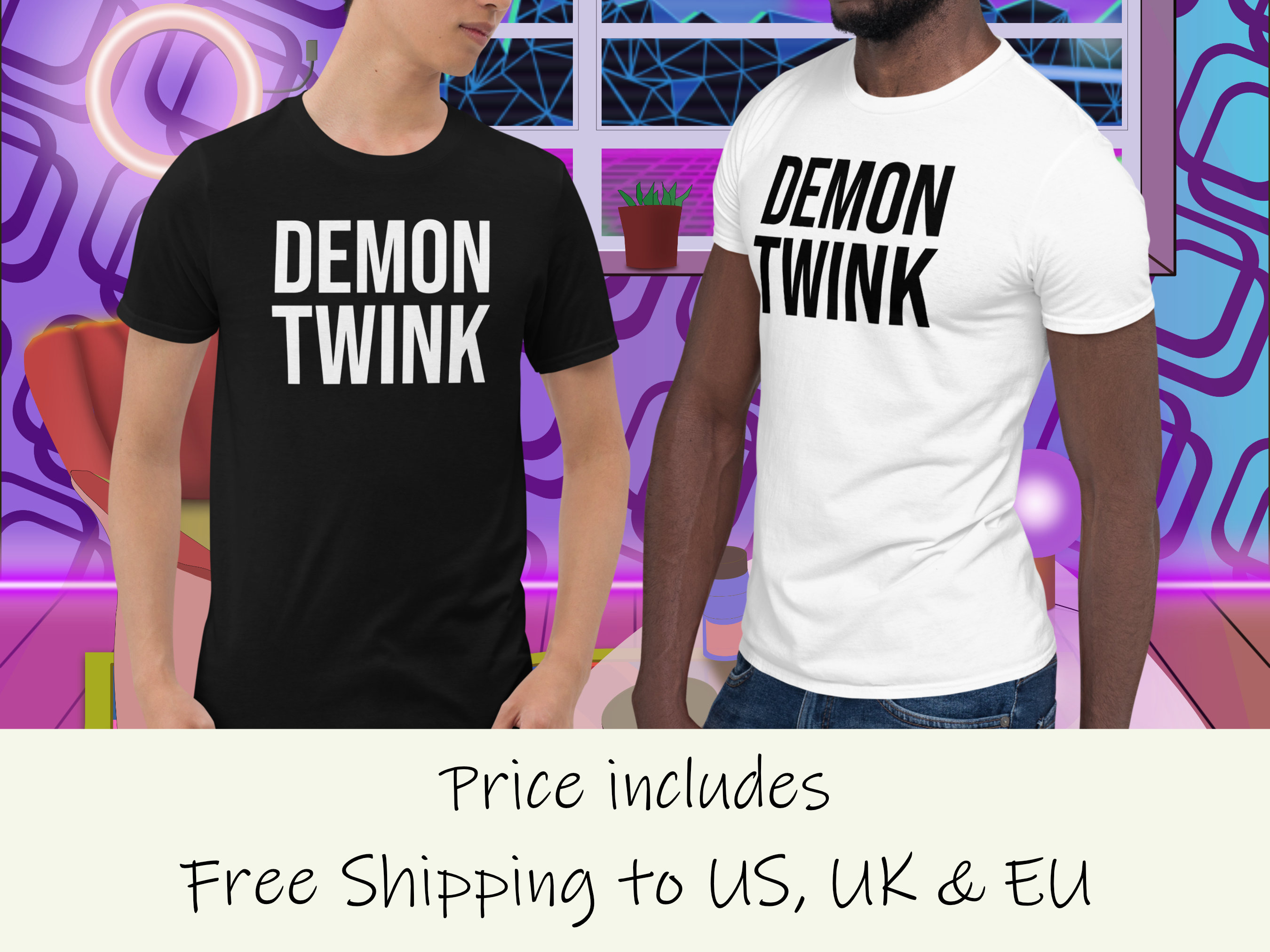 Demon Twink Short-Sleeve Unisex T-Shirt, LGBT Meme Tee, Gay Pride