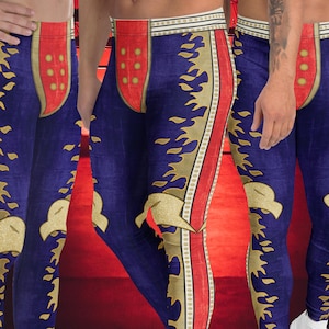 Mens Hero Leggings: Glam Rock Wrestling Tights, Rave Cosplay Meggings