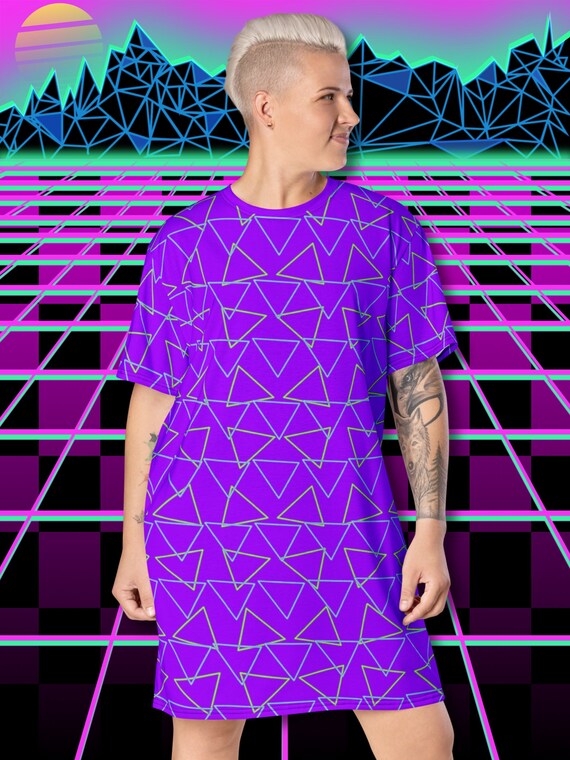 Purple t shirt dress hotsell