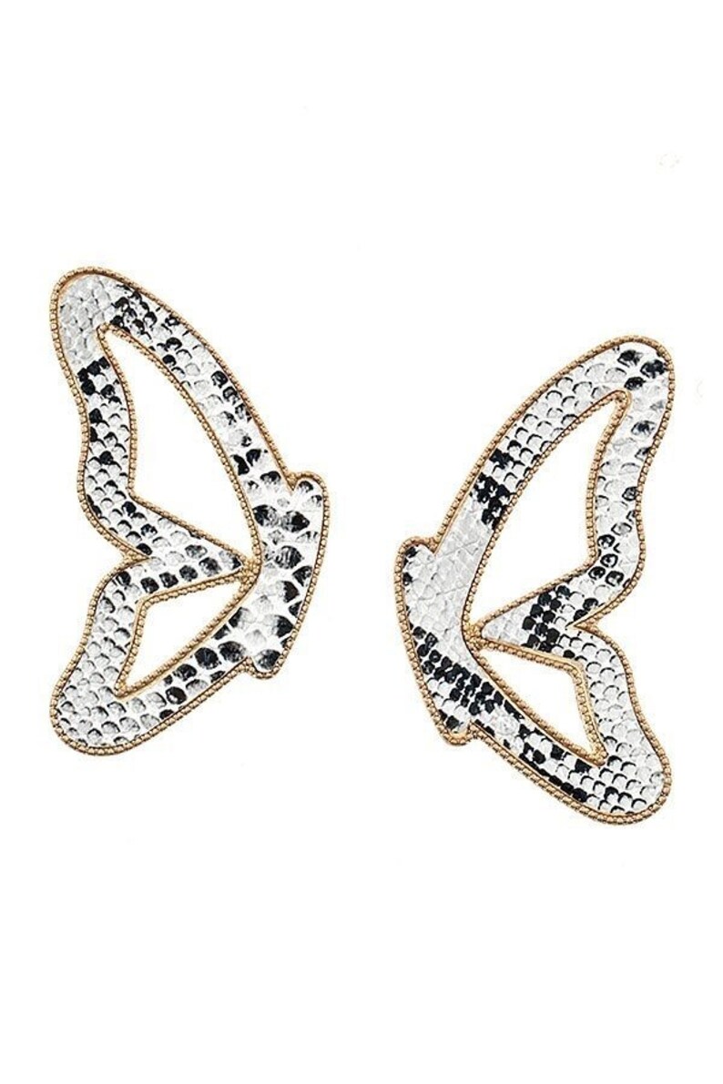 Butterfly animal pattern post earring