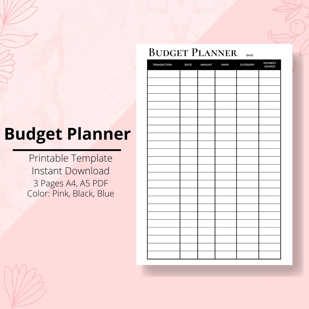 Finance Planner, Budget Planner Printable, Money Planning, Budget ...