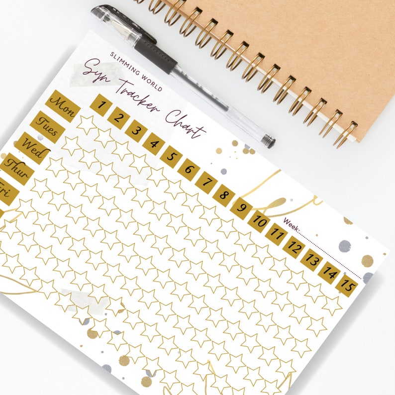 Slimming World Syn Tracker Printable PDF Week Food Diary - Etsy