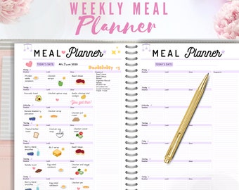 Weekly Meal Planner Template: Printable Food Diary (PDF)