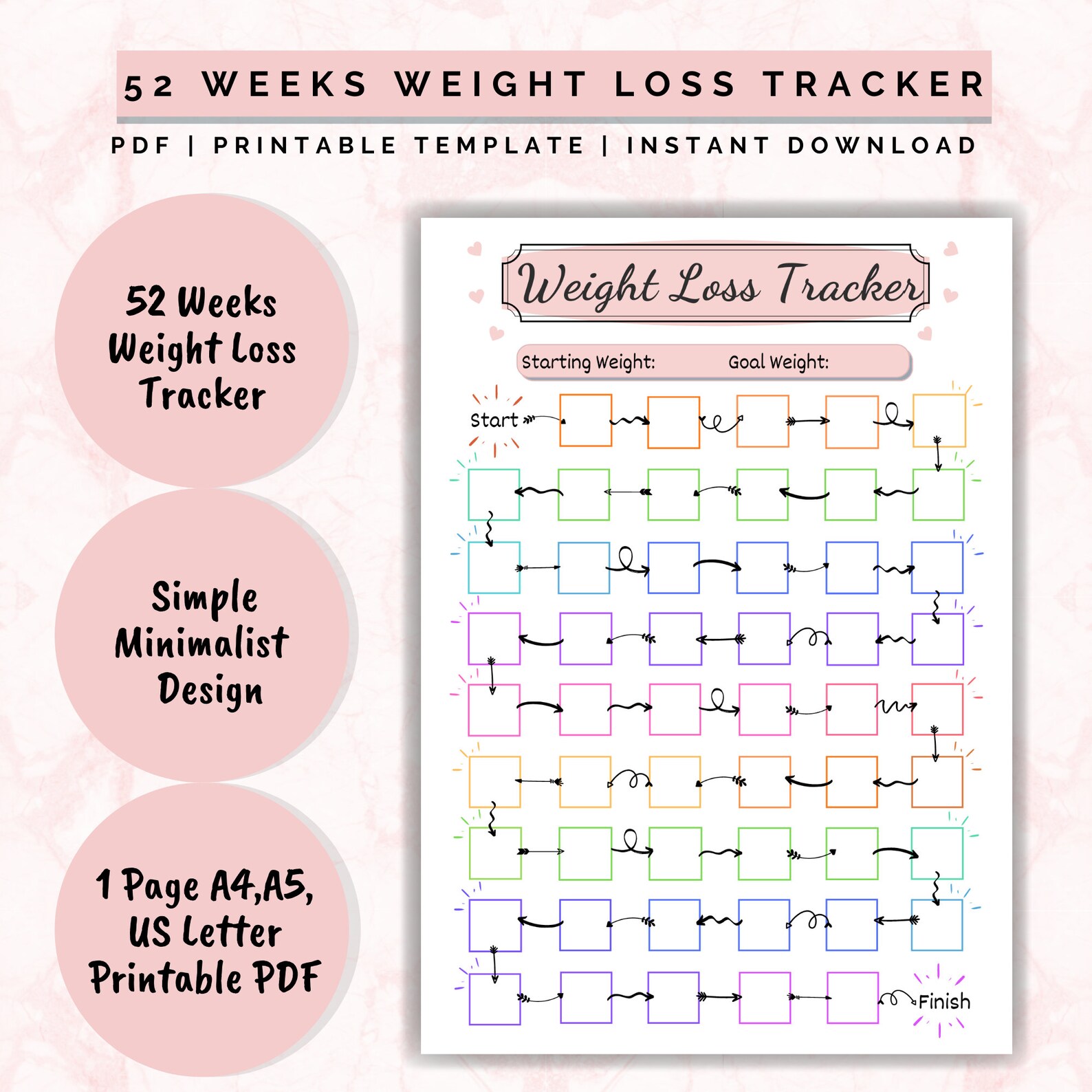 Weight Loss Tracker Printable Pdf Printable Templates
