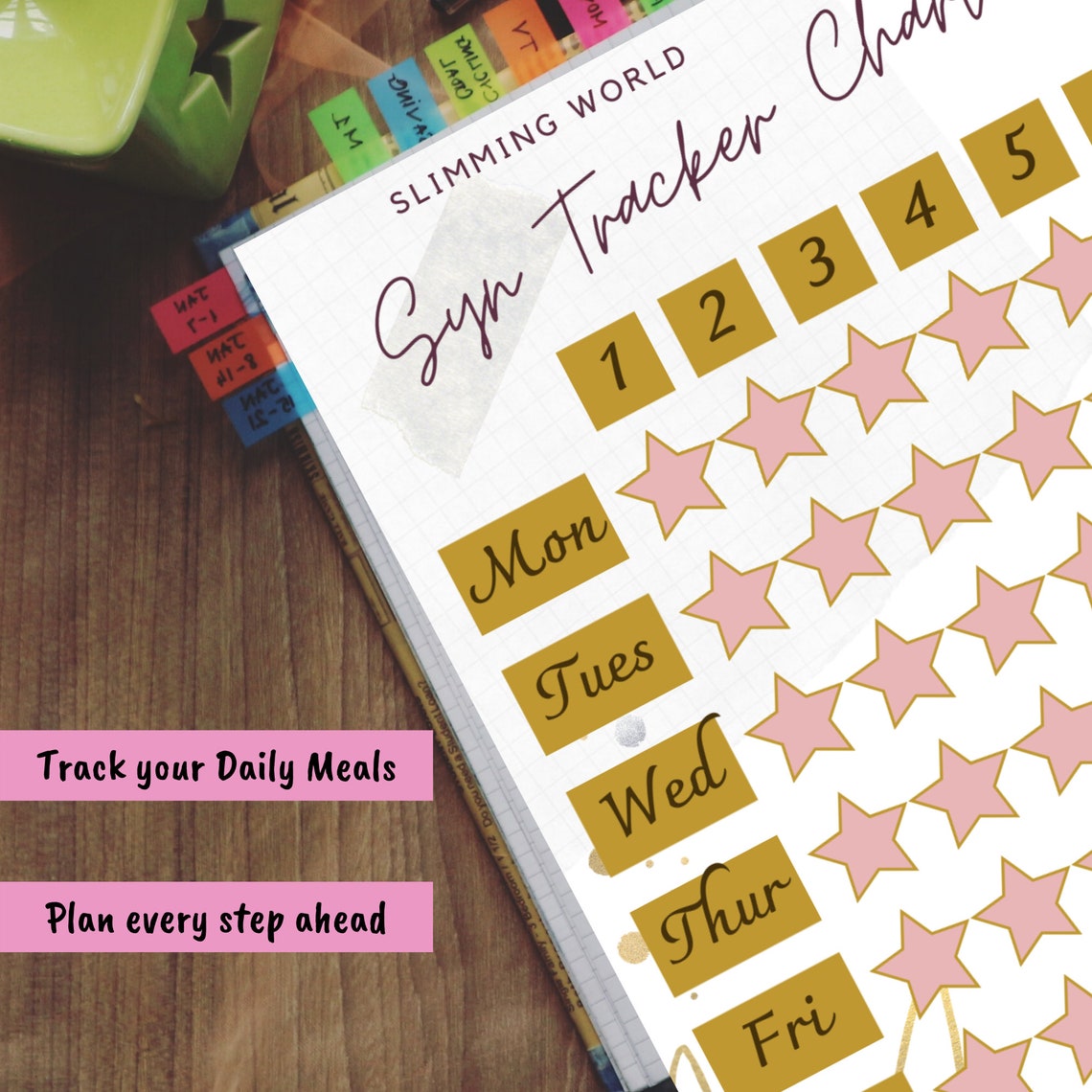 Slimming World Syn Tracker Printable PDF Week Food Diary - Etsy