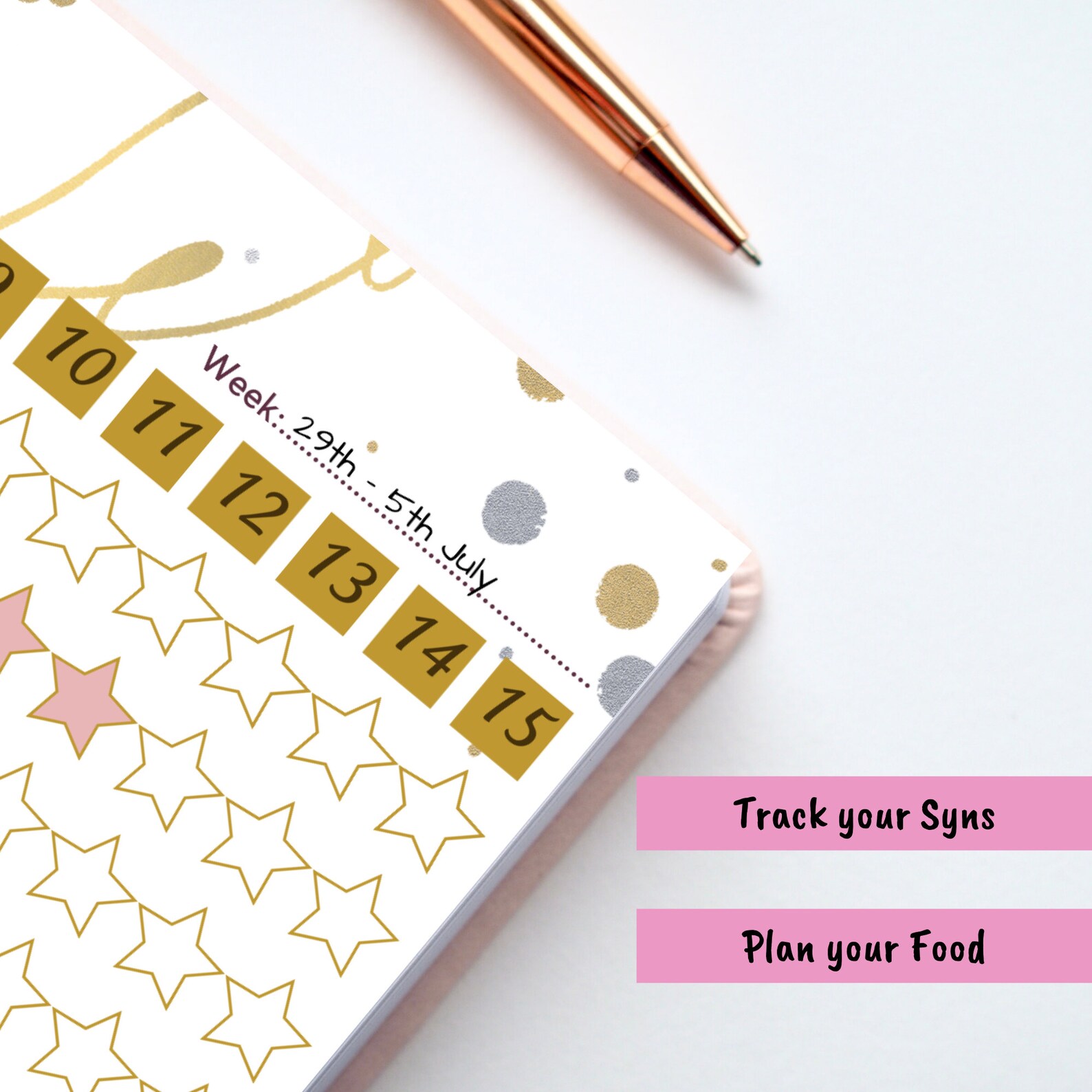Slimming World Syn Tracker Printable PDF Week Food Diary - Etsy