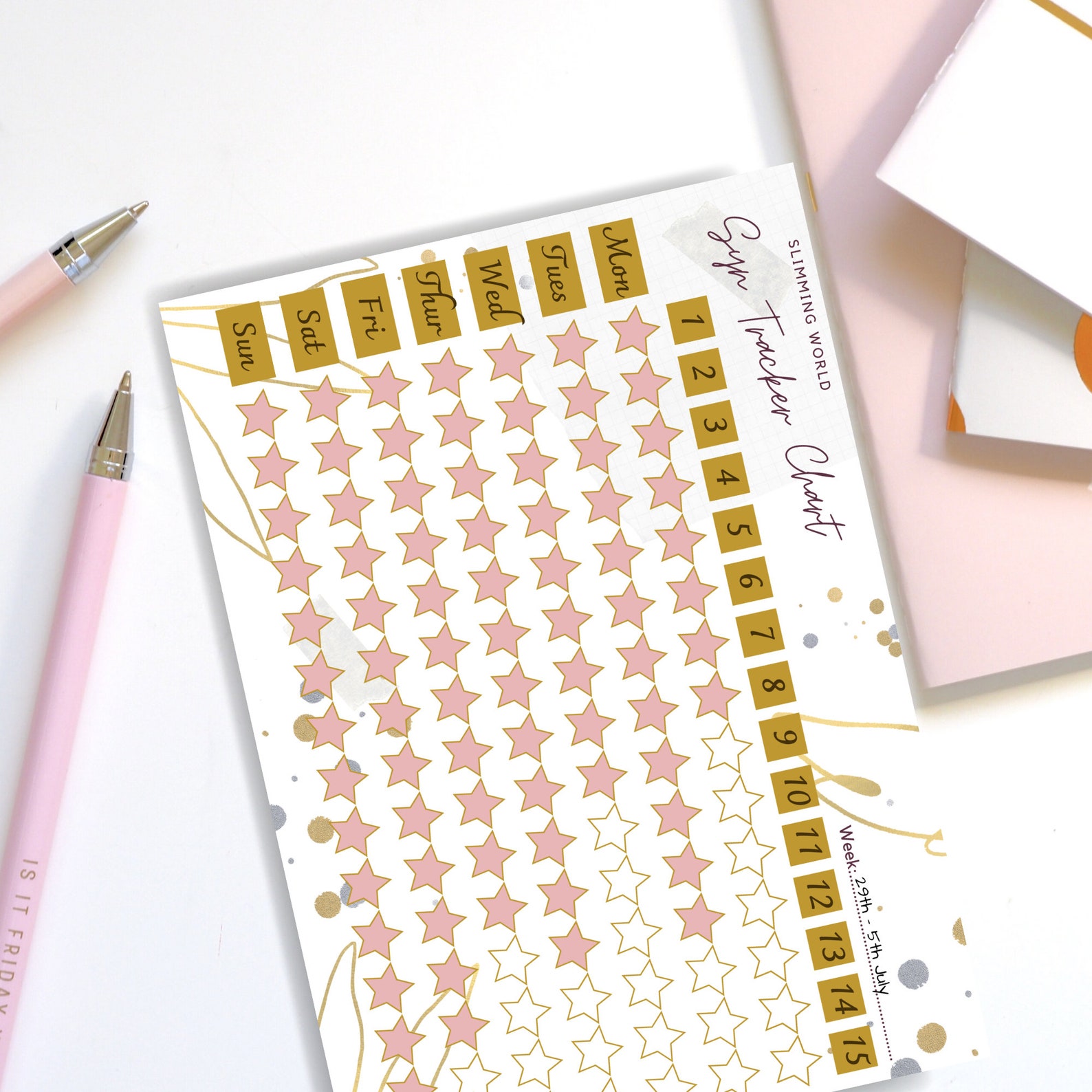 Slimming World Syn Tracker Printable PDF Week Food Diary - Etsy UK