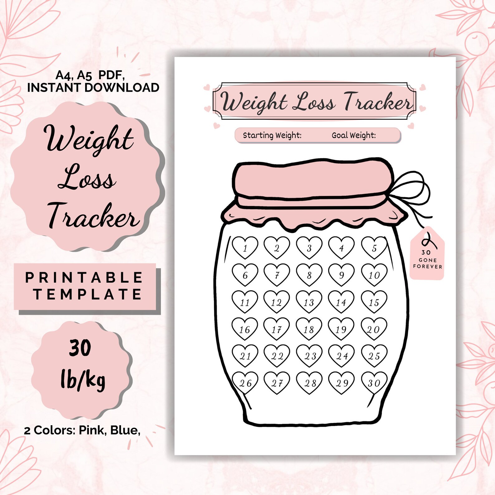 Weight Loss Jar 30 Lb/kg Weight Loss Tracker Weightloss - Etsy UK