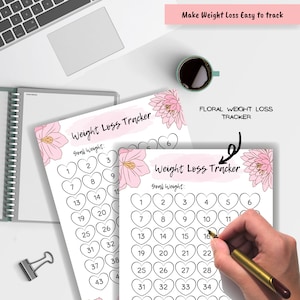 Weight Loss Tracker Printable 50 Lb/kg Weight Loss Chart - Etsy