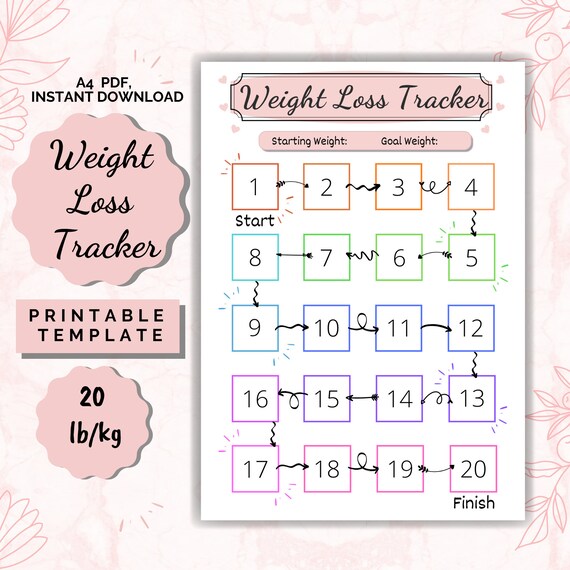 Free Printable Weight Loss Tracker — Krafty Planner