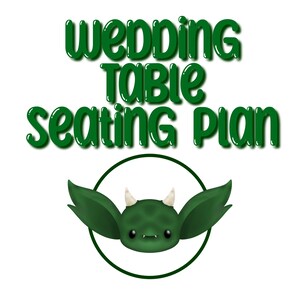 Custom wedding table seating plan print