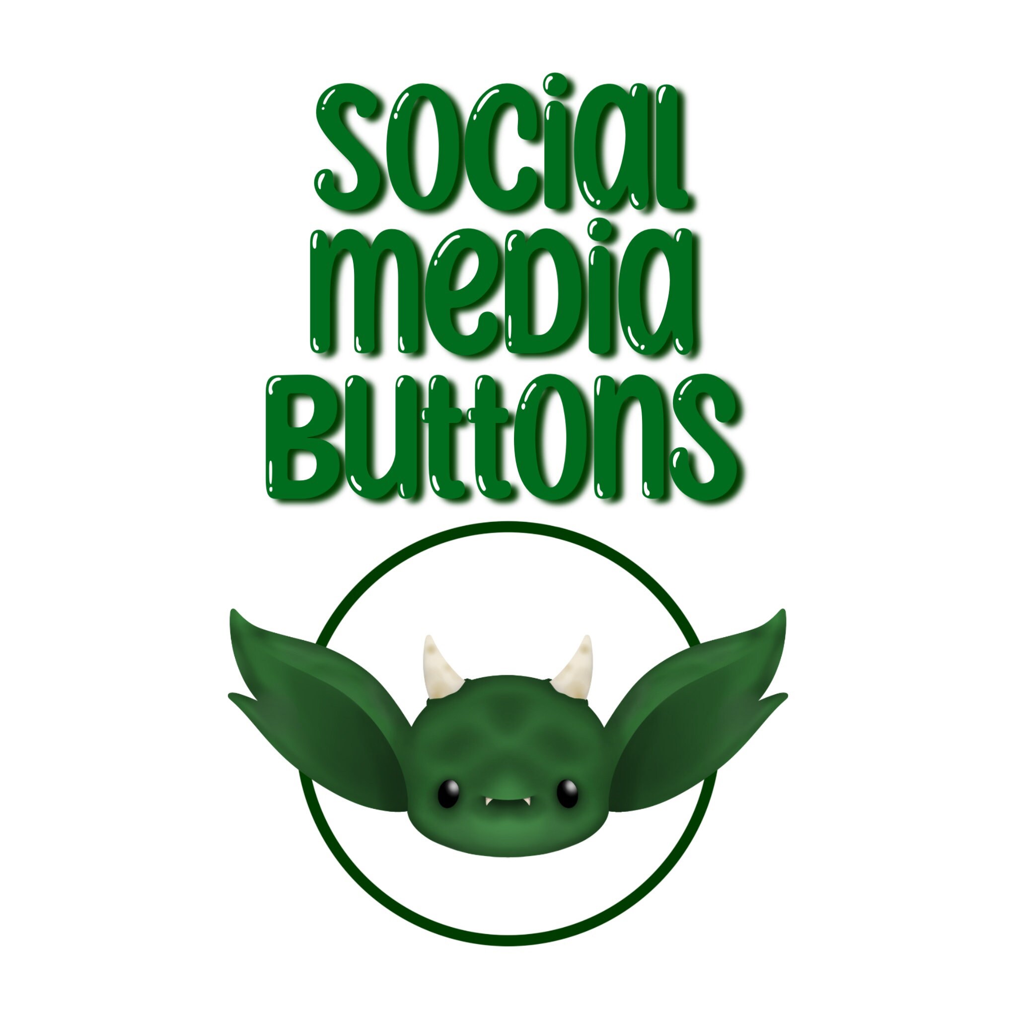 Custom Social Media Buttons Etsy Custom Social Media Buttons Etsy