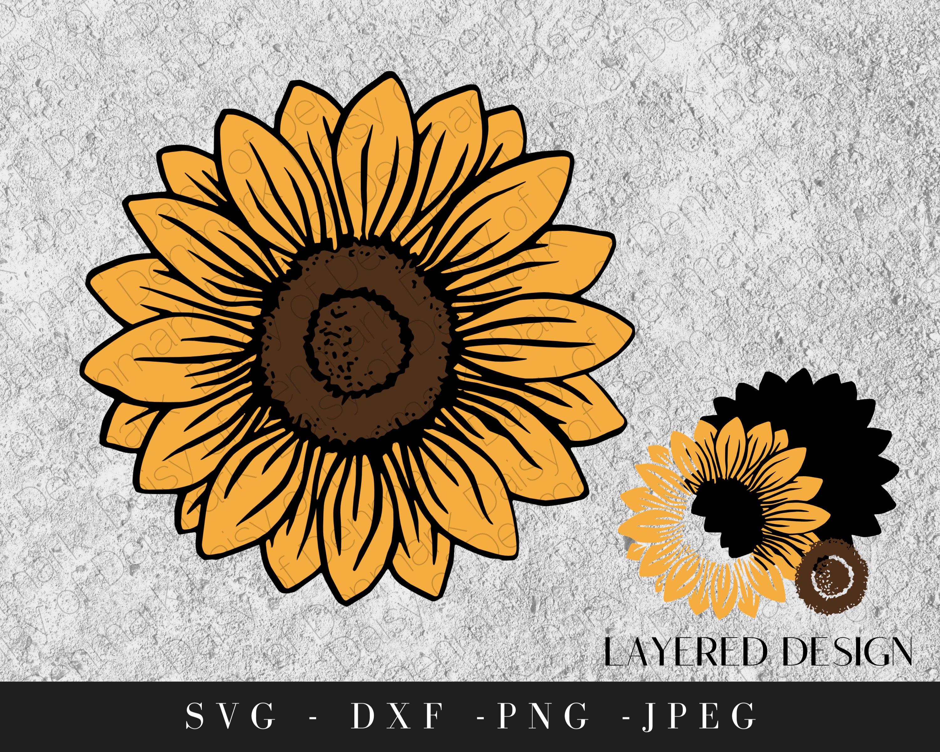 Sunflower SVG Svg File for Cricut Png Clipart | Etsy