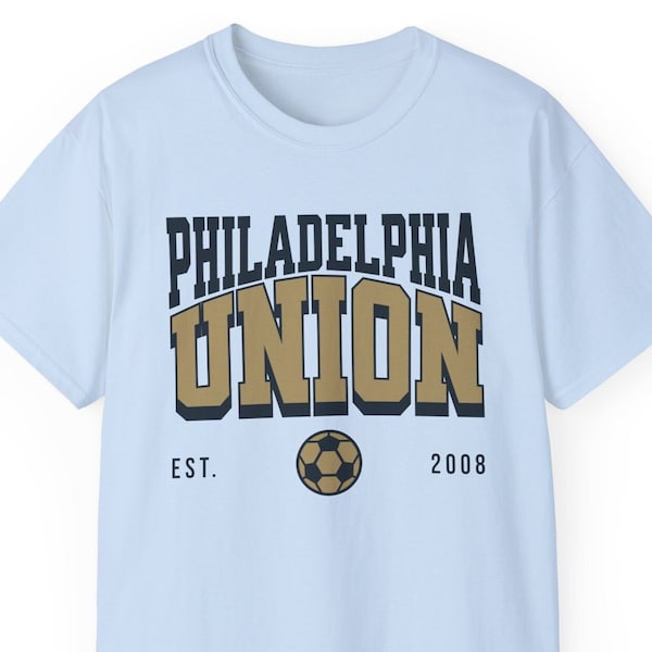 Philadelphia Union Soccer Unisex Tee | MLS Philly Sports Shirt | Doop Union Gift for Soccer Lover | Game Day Apparel Philly Football